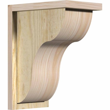 Ekena Millwork Carmel Rough Sawn Corbel w/Backplate, Douglas Fir, 8"W x 12"D x 16"H COR08X12X16CAR01RDF